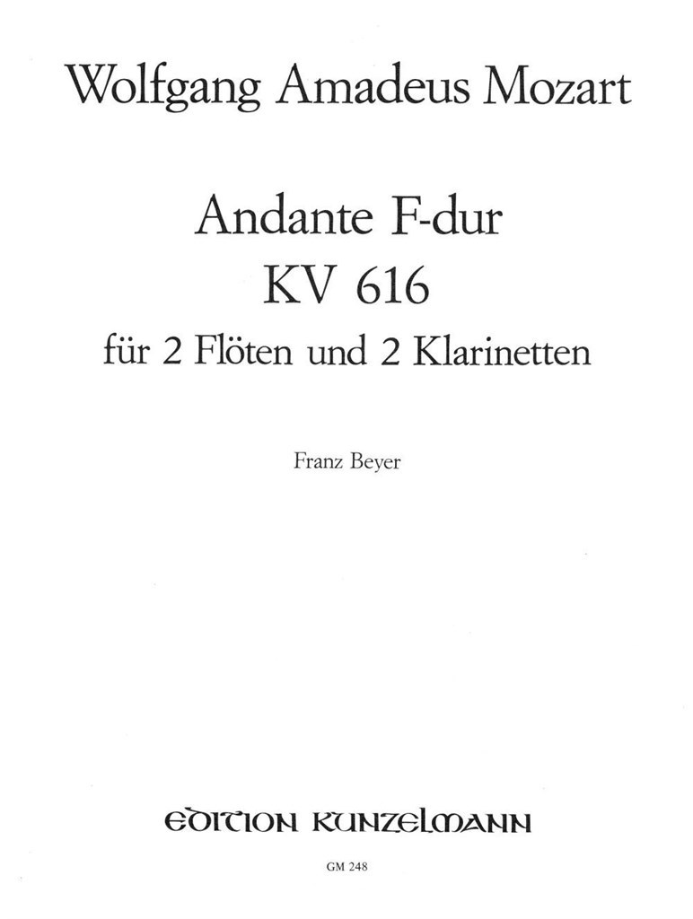 Andante Für 2 Flöten und 2 Klarinetten